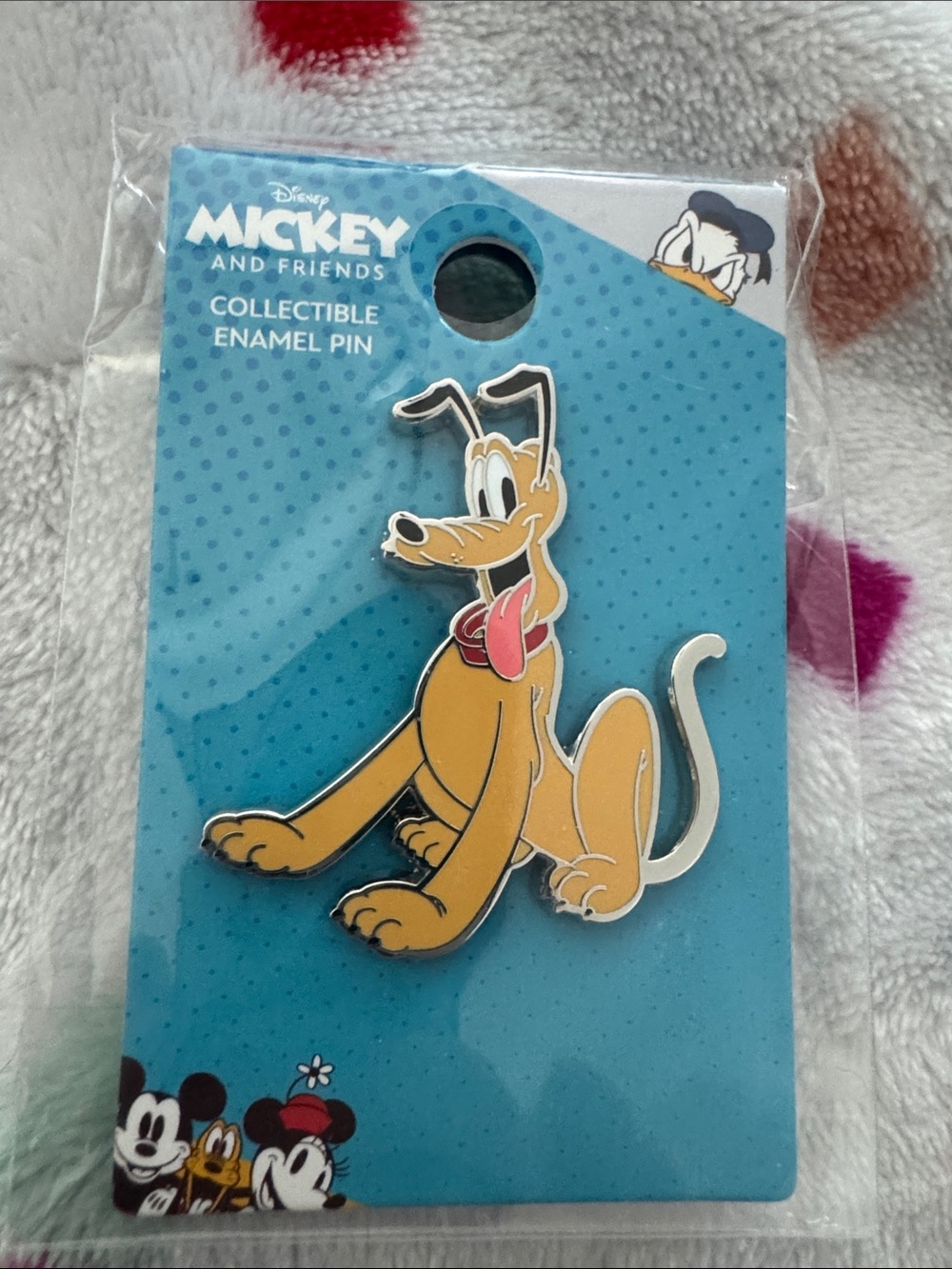 Disney Pluto Enamel Pin — Yellow and Red Accents